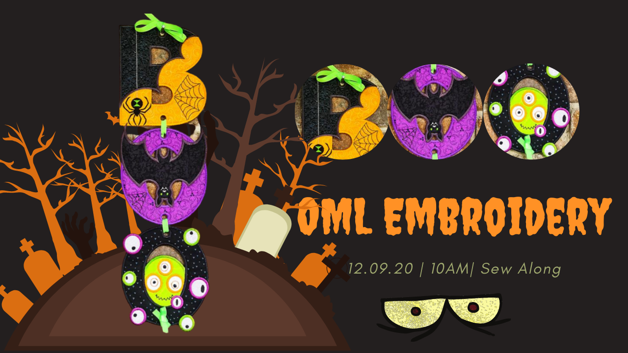 Boo! Halloween Embroidery Design by Sweet Pea